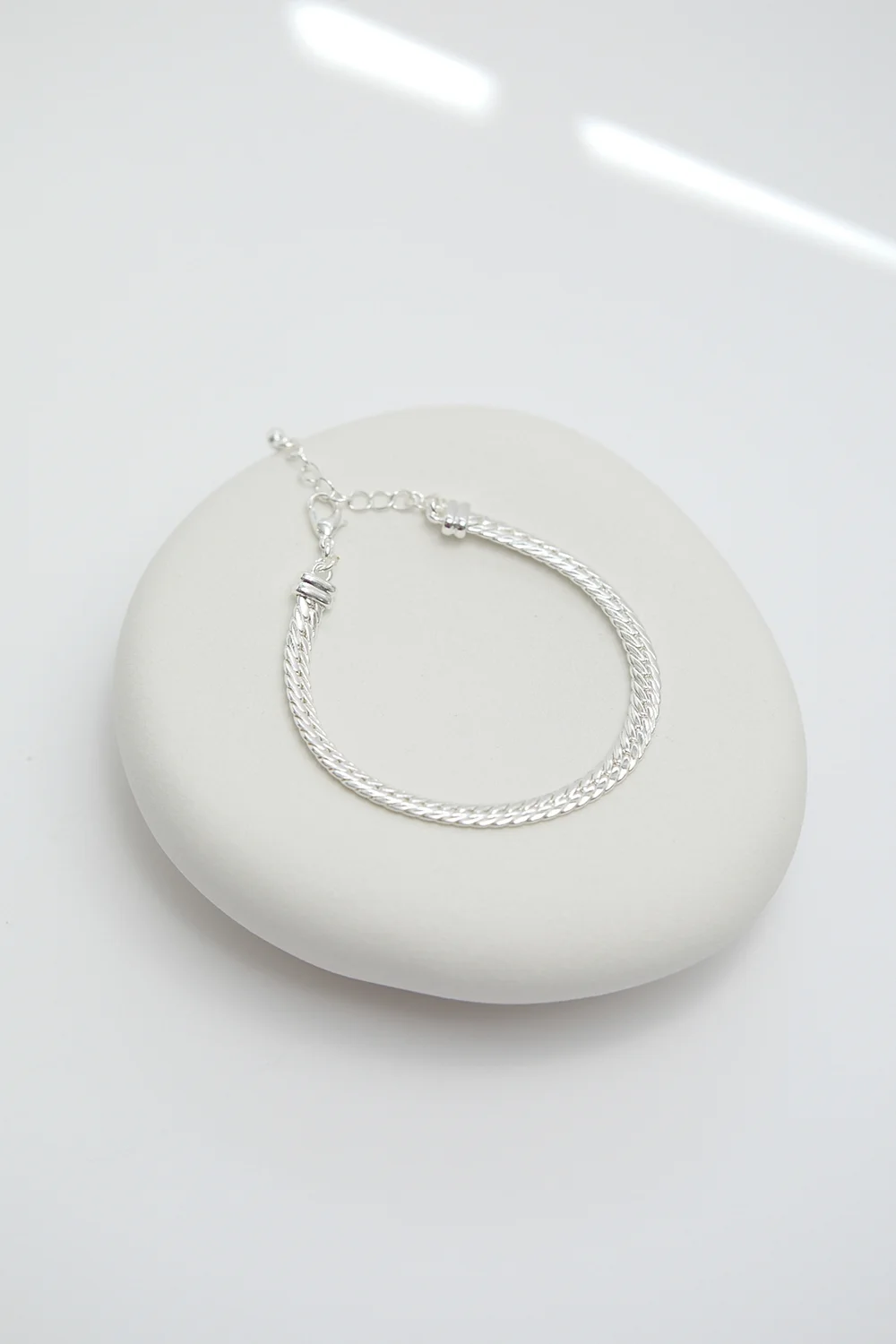 Jon Richard Silver Plated Herringbone Chain Bracelet - One Size Image 1