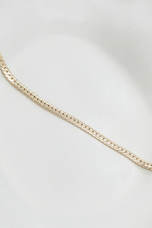 Jon Richard Gold Plated Herringbone Chain Necklace - One Size Image 2