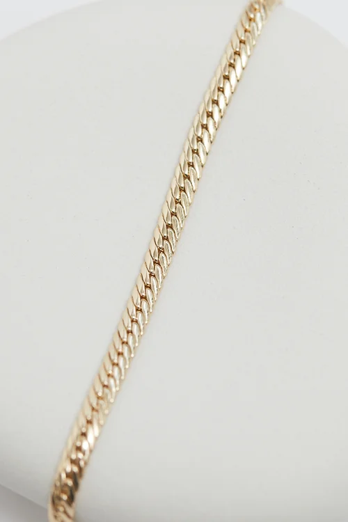 Jon Richard Gold Plated Herringbone Chain Bracelet - One Size Image 2