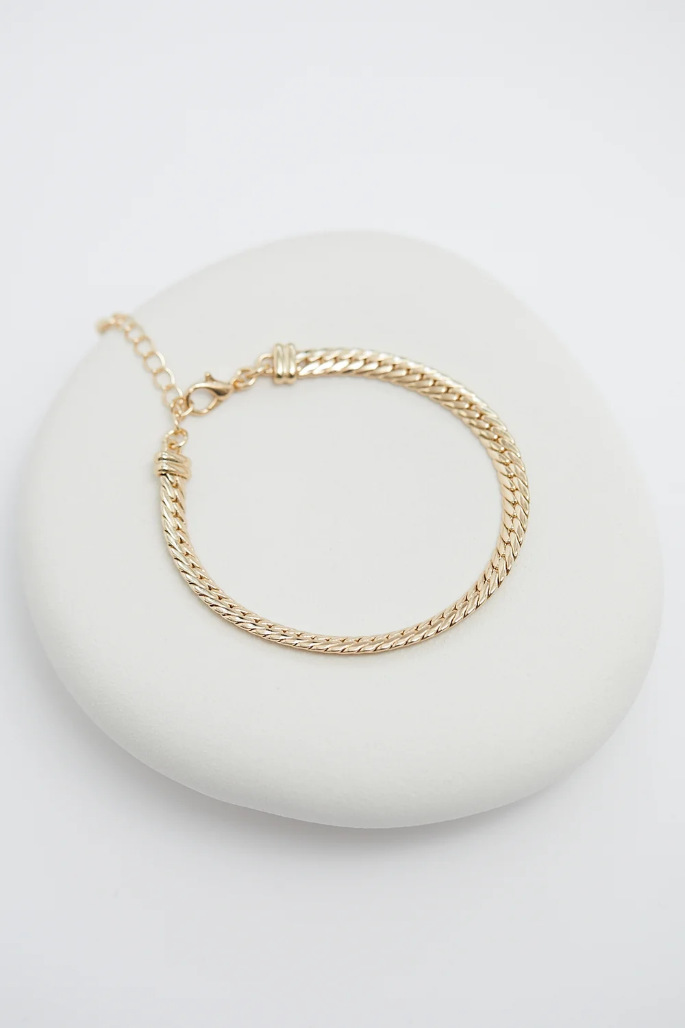 Jon Richard Gold Plated Herringbone Chain Bracelet - One Size Image 1