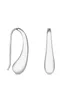 Jon Richard Recycled Silver Plated Organic Tear Drop Earrings - One Size Image 1
