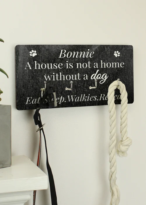 Personalised Memento Company Wood Dog Lead Hooks - One Size Image 3