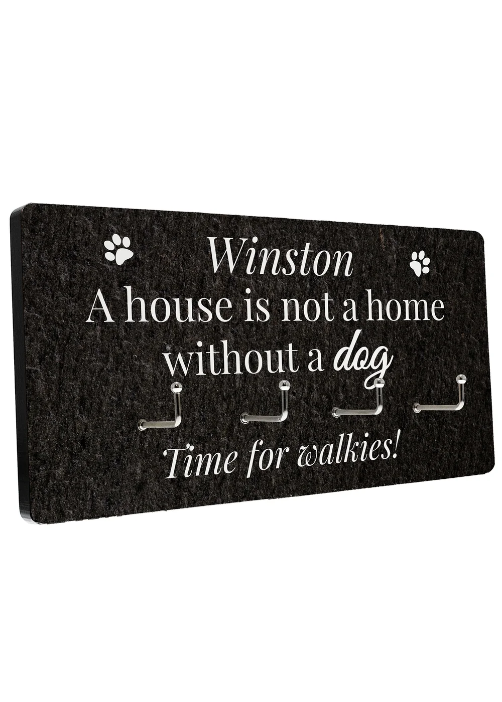 Personalised Memento Company Wood Dog Lead Hooks - One Size Image 1