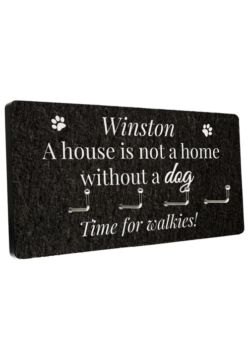 Personalised Memento Company Wood Dog Lead Hooks - One Size Image 1