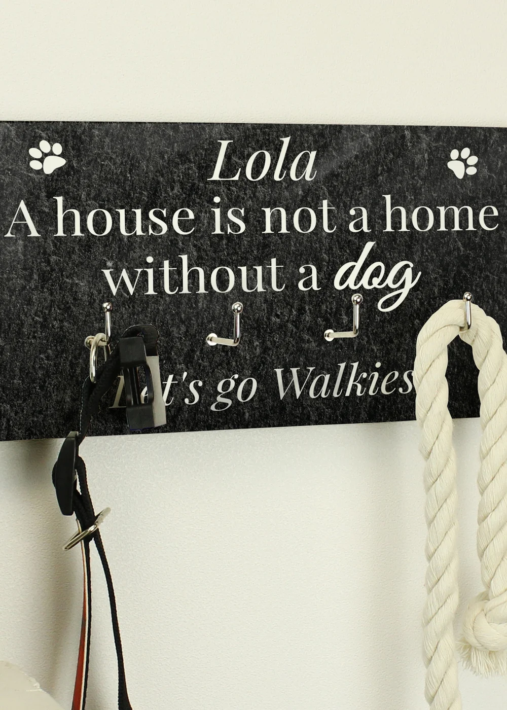 Personalised Memento Company Wood Dog Lead Hooks - One Size Image 2