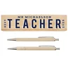 Personalised Memento Company Wood Best Teacher Pen and Pencil Set - One Size Image 5