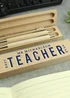 Personalised Memento Company Wood Best Teacher Pen and Pencil Set - One Size Image 2