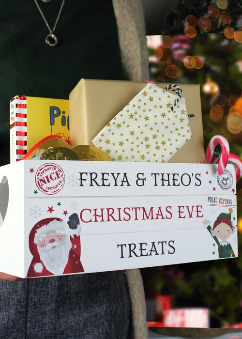 Personalised Memento Company White Wood Christmas Crate - One Size Image 2