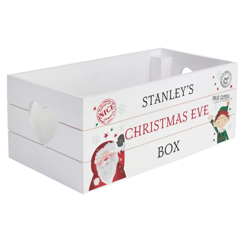 Personalised Memento Company White Wood Christmas Crate - One Size Image 5