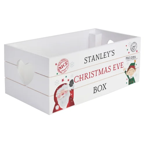 Personalised Memento Company White Wood Christmas Crate - One Size Image 5