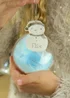 Personalised Memento Company Clear Snowman Acrylic Blue Feather Bauble - One Size Image 3