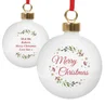 Personalised Memento Company White Merry Christmas Bauble - One Size Image 5