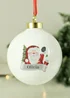 Personalised Memento Company White Santa Claus Bauble - One Size Image 2
