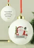 Personalised Memento Company White Santa Claus Bauble - One Size Image 3