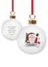 Personalised Memento Company White Santa Claus Bauble - One Size Image 1