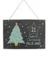 Personalised Memento Company Slate Christmas Chalk Countdown Hanging Large Sign - One Size Image 1