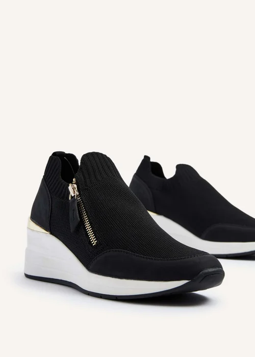 Linzi Adler Black Flyknit Wedged Trainer - 3 Image 4