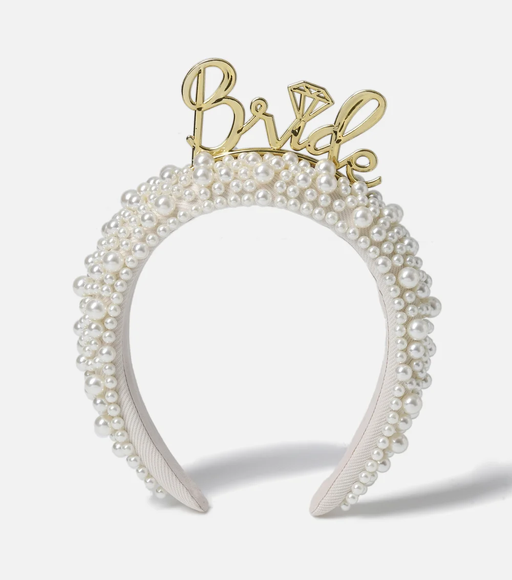 Muse Statement Bride Pearl Headband - One Size Image 1