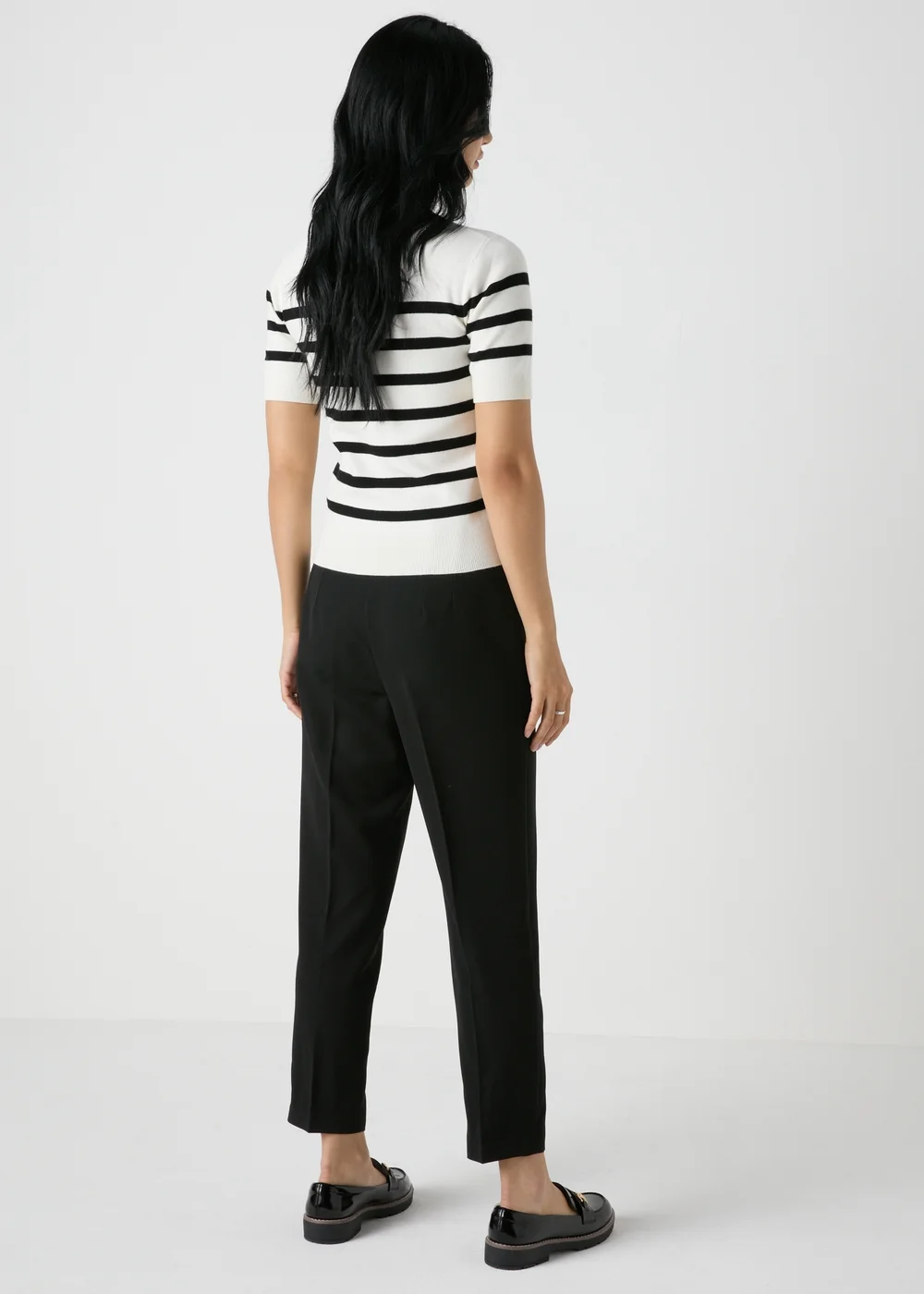 Et Vous Black Long Length Tapered Trousers - 10 Image 2