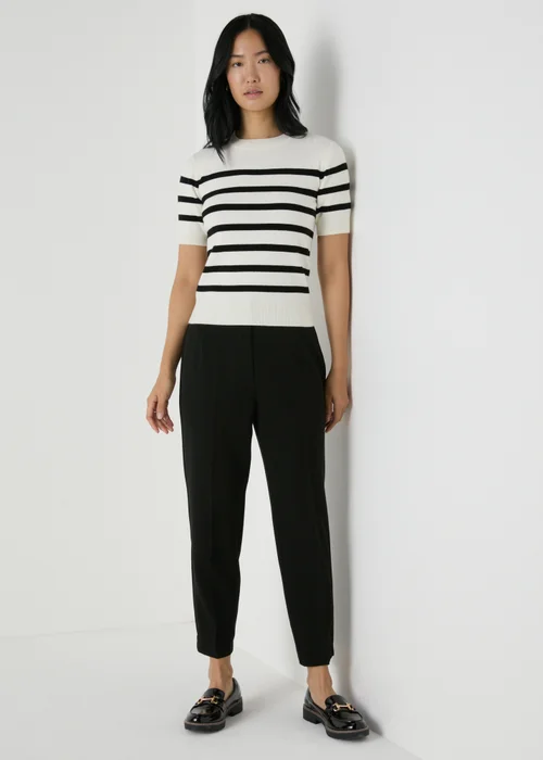 Et Vous Black Long Length Tapered Trousers - 10 Image 1
