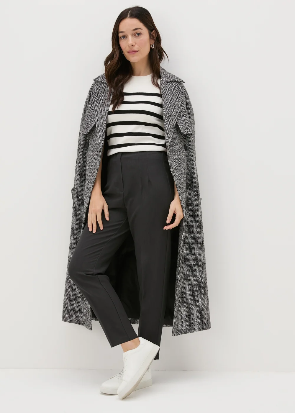 Et Vous Grey Tapered Trousers - 8 Image 3