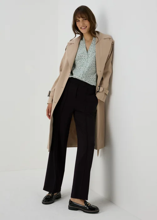Et Vous Black Regular Wide Leg Trousers - 10 Image 4