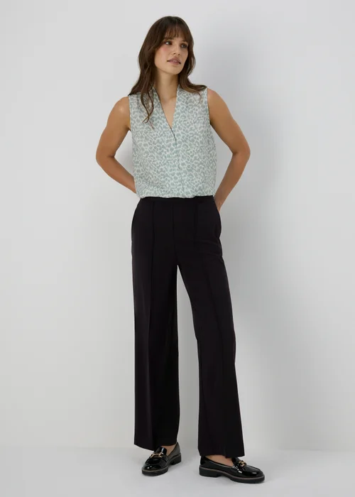 Et Vous Black Regular Wide Leg Trousers - 10 Image 1