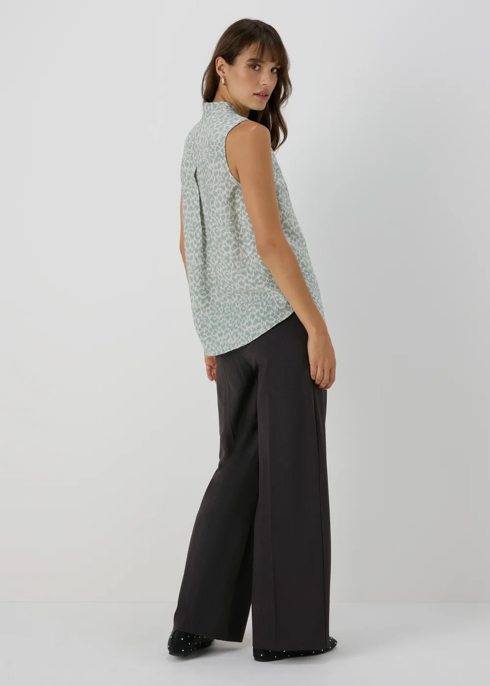 Et Vous Grey Regular Wide Leg Trousers - 8 Image 2