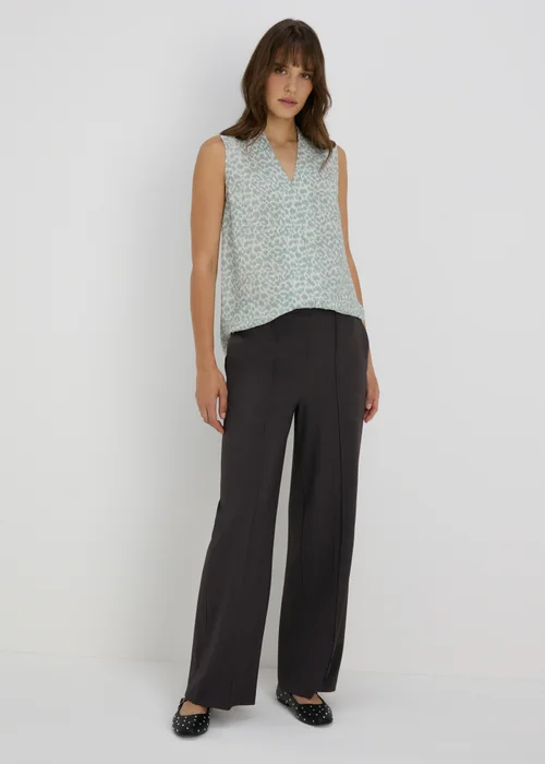 Et Vous Grey Regular Wide Leg Trousers - 8 Image 1