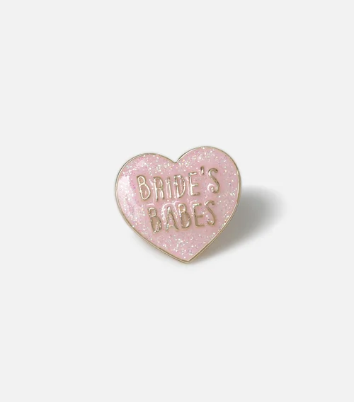 Muse Pink Brides Babes Heart Brooch - One Size Image 1
