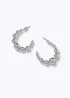Muse Silver Ball Hoop Earrings - One Size Image 2