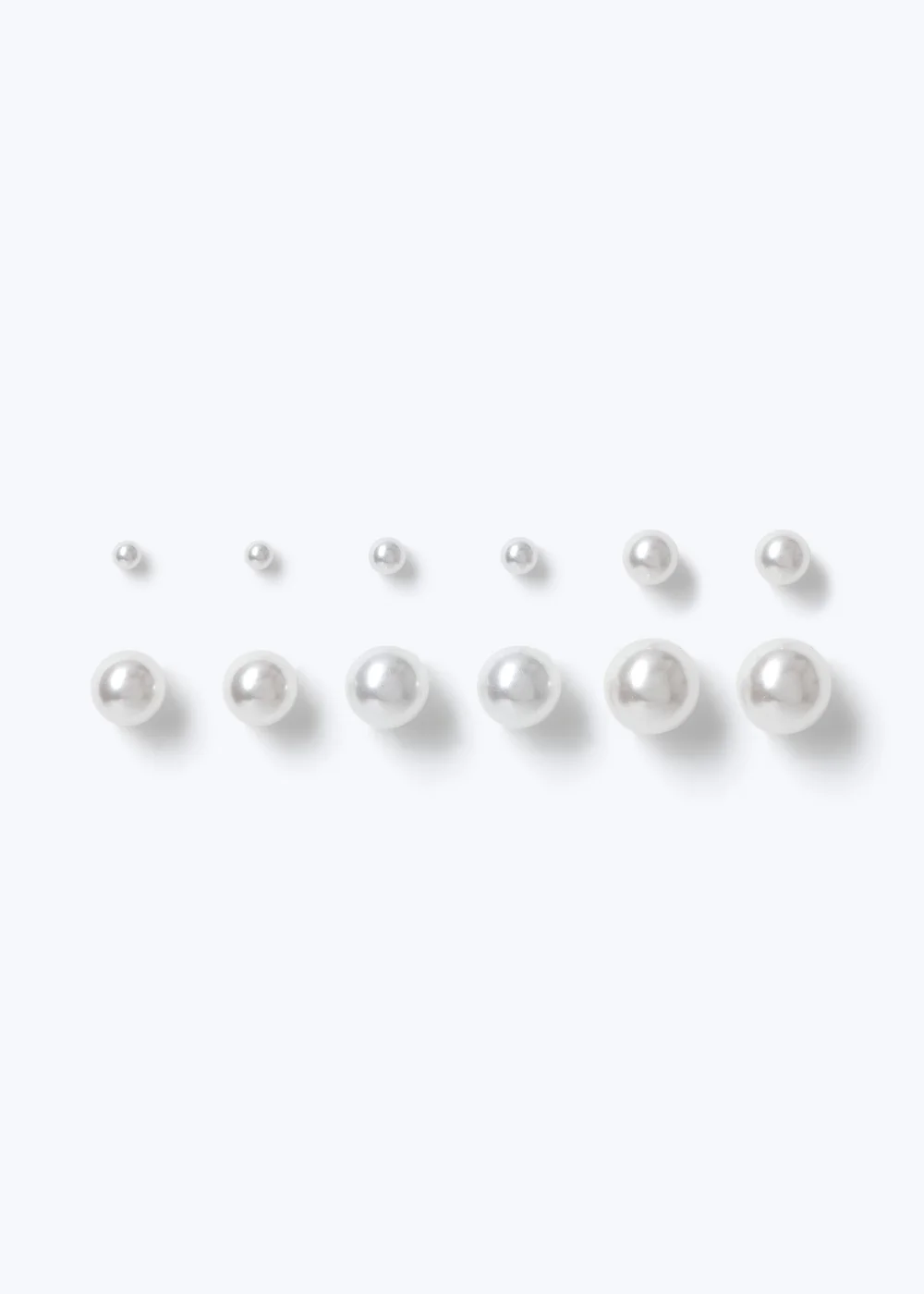 Muse Silver Classic Pearl Six Pack Earrings - One Size Image 1