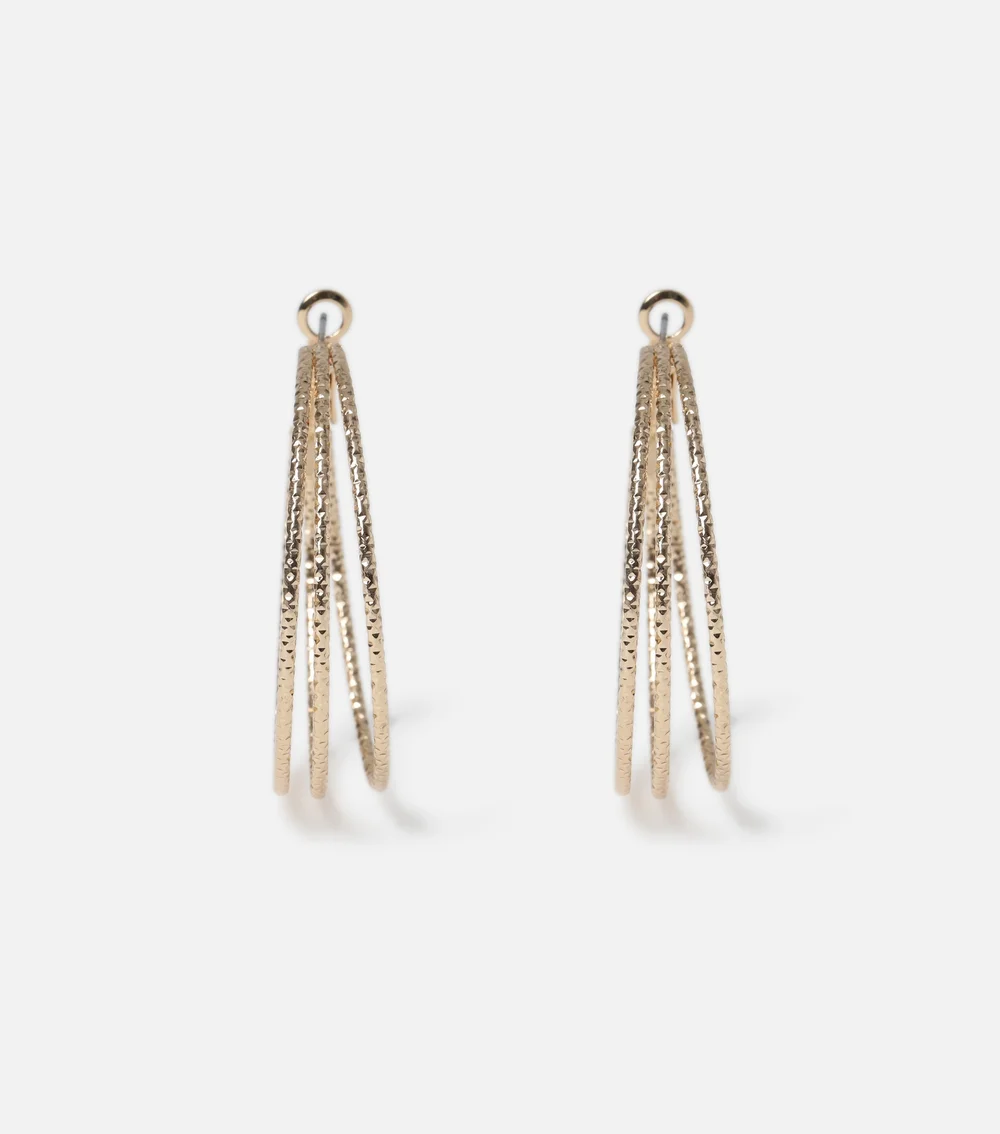 Muse Large Four Wire Row Hoop Earring In Gold - One Size Image 1