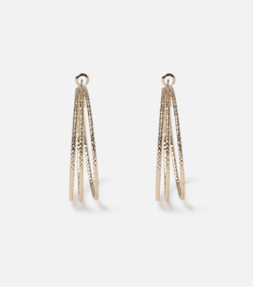 Muse Large Four Wire Row Hoop Earring In Gold - One Size Image 1