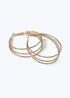Muse Large Four Wire Row Hoop Earring In Gold - One Size Image 3