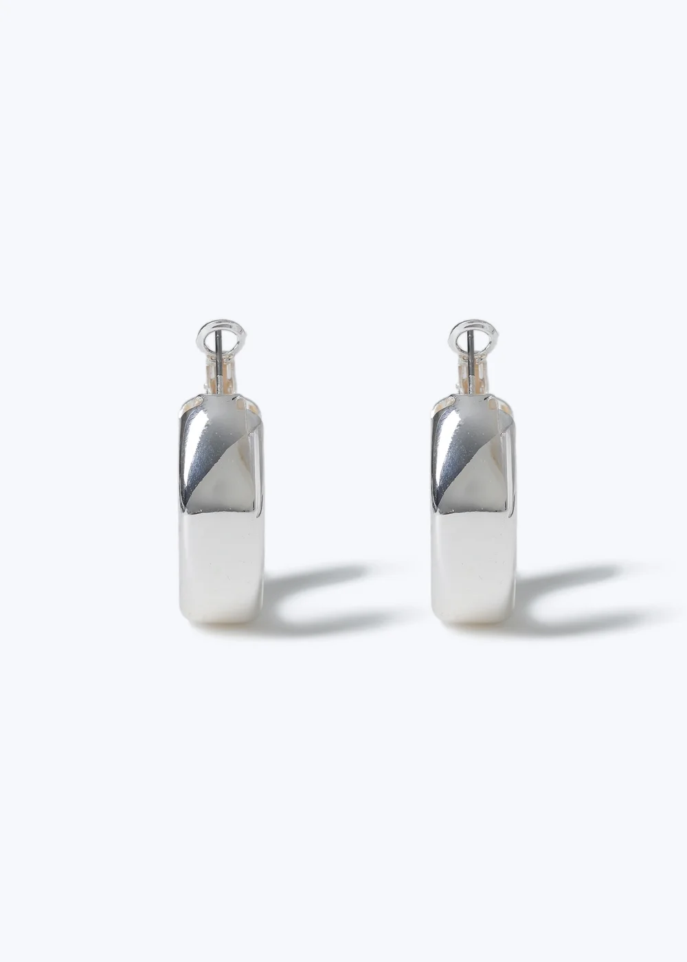 Muse Silver Chunky Hoop Earring - One Size Image 1