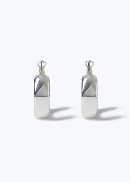 Muse Silver Chunky Hoop Earring - One Size Image 1