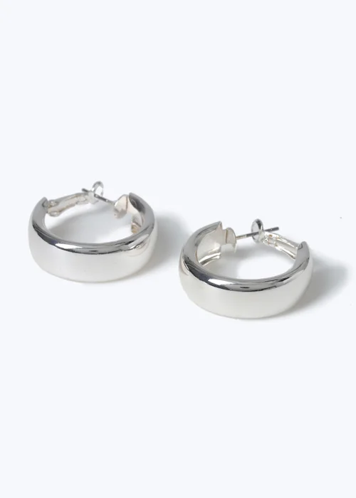 Muse Silver Chunky Hoop Earring - One Size Image 2