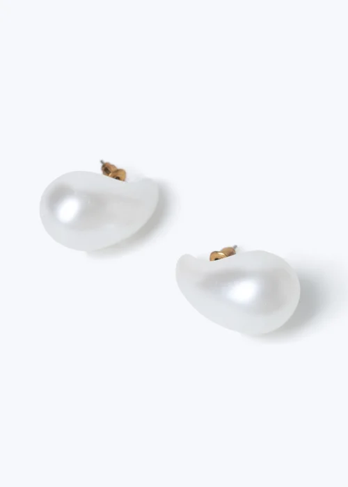 Muse Pearl Teardrop Stud Earring - One Size Image 2
