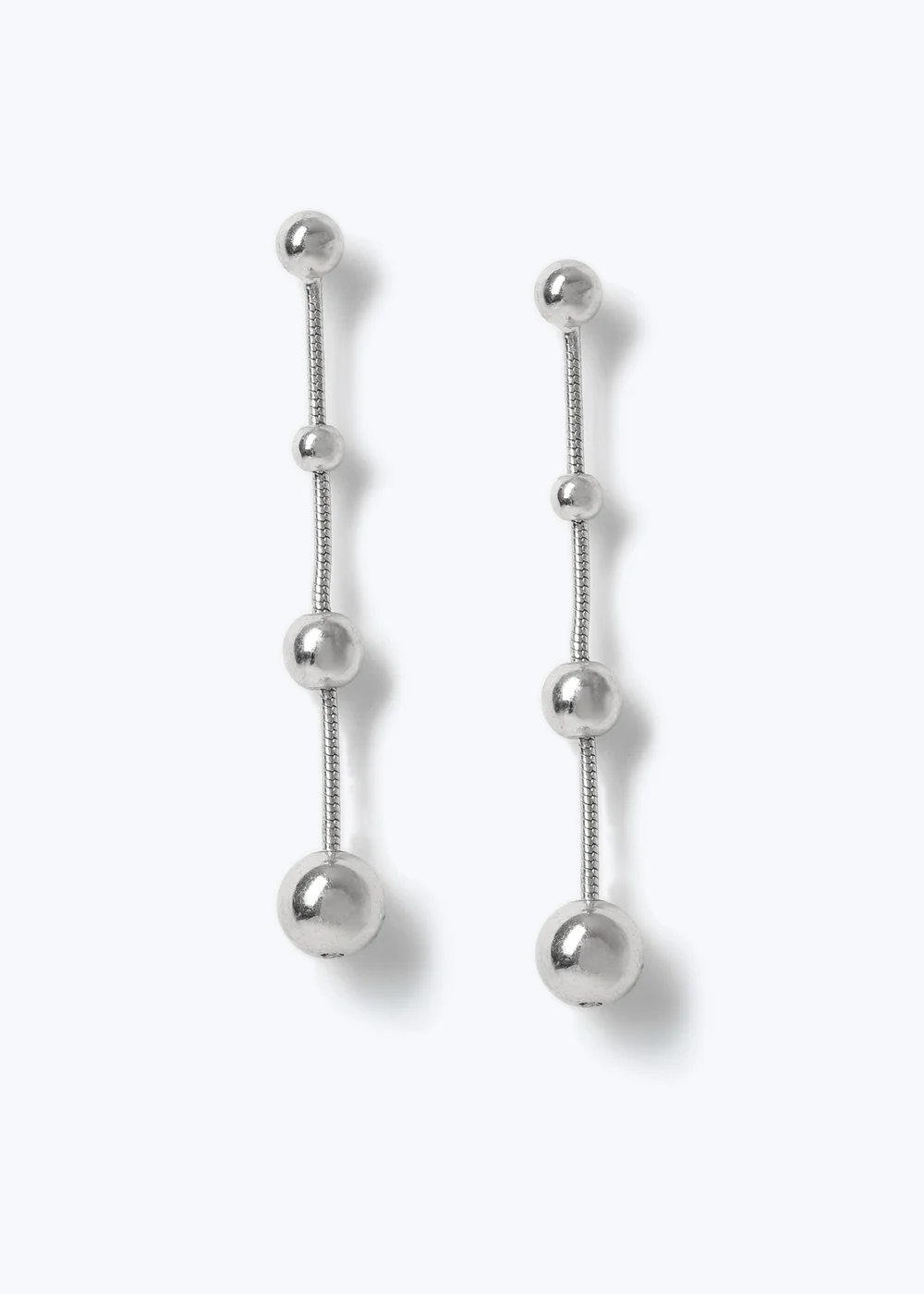 Muse Silver 4 Ball Drop Earrings - One Size Image 1