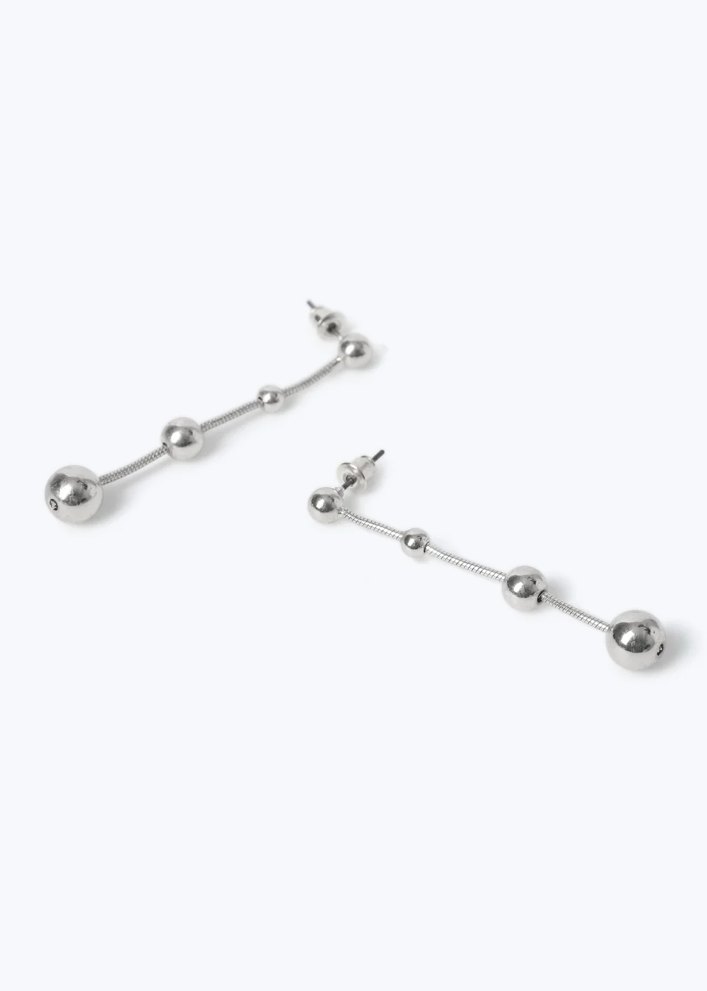 Muse Silver 4 Ball Drop Earrings - One Size Image 2