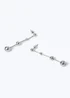 Muse Silver 4 Ball Drop Earrings - One Size Image 2