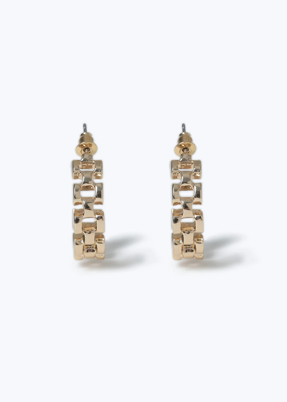 Muse Gold Watch Strap Hoop Earrings - One Size Image 1