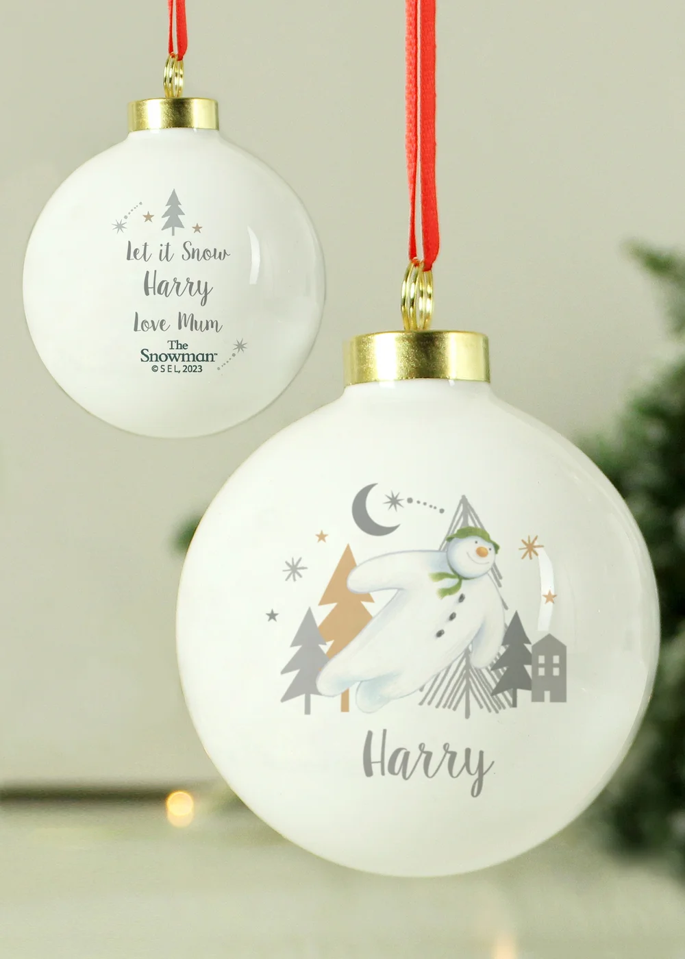 Personalised Memento Company White The Snowman Magical Adventure Bauble - One Size Image 3