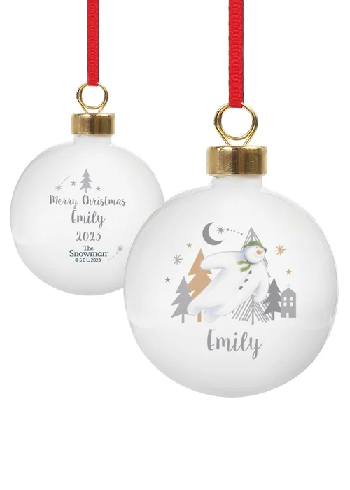 Personalised Memento Company White The Snowman Magical Adventure Bauble - One Size Image 1