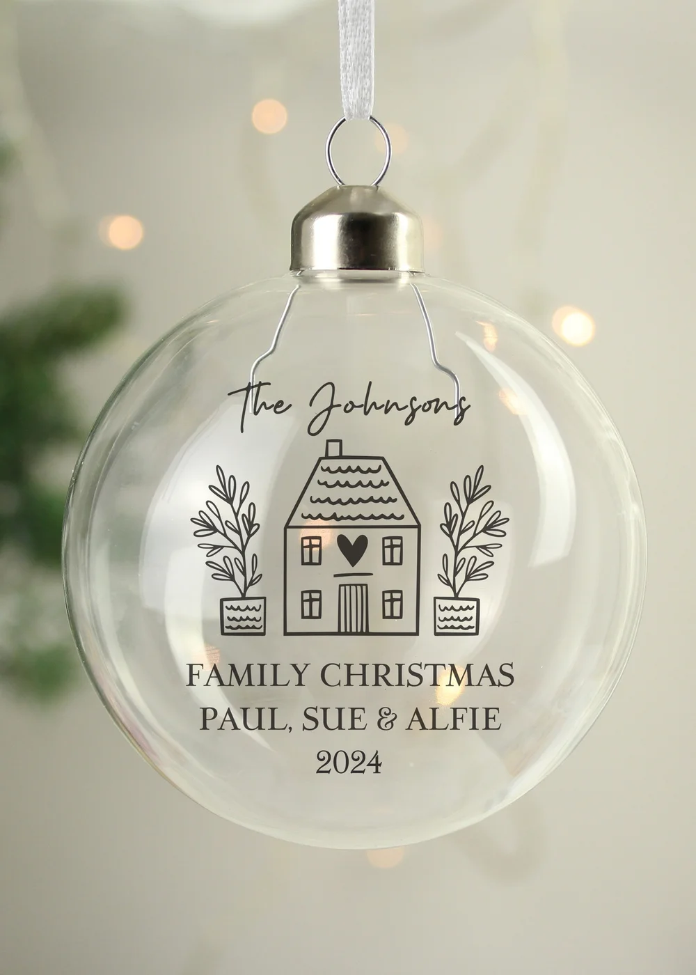 Personalised Memento Company Clear Home Glass Bauble - One Size Image 3