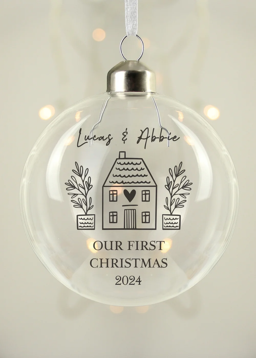 Personalised Memento Company Clear Home Glass Bauble - One Size Image 2