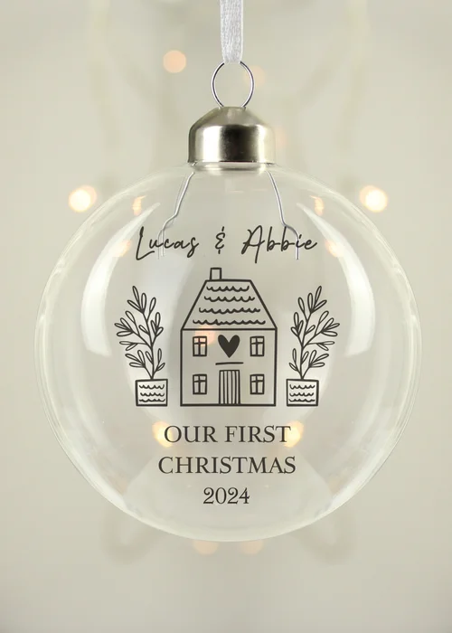 Personalised Memento Company Clear Home Glass Bauble - One Size Image 2