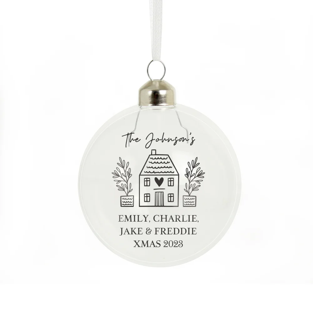 Personalised Memento Company Clear Home Glass Bauble - One Size Image 5