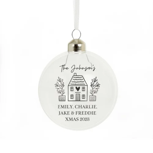 Personalised Memento Company Clear Home Glass Bauble - One Size Image 5